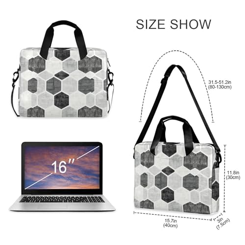 Funda geométrica para laptop con correa 13-15.6 pulg miniatura 4