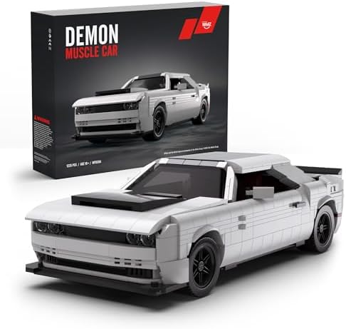 Nifeliz Mini Demon Muscle CAR Set, Iconic Building Toy Model for Adults, Ideal Display Set for Muscle Car Fans Gift-Giving (1225 PCS, NF10284)