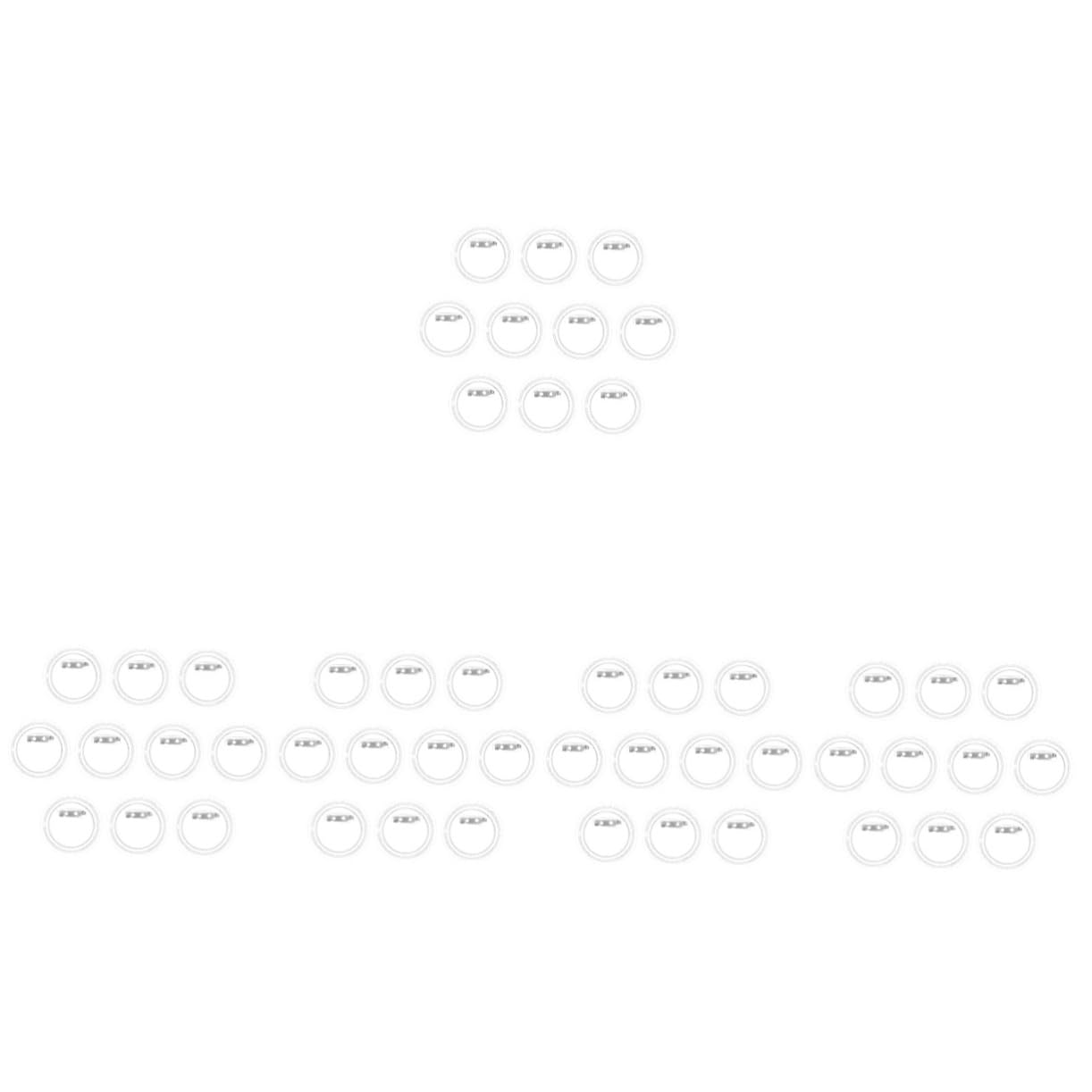 NUOBESTY 5 Sätze Acrylabzeichen Ausziehbare Ausweishalter Knöpfe Zum Gestalten Tasten Zubehörknöpfe Druckknopf Set Kleidungsknopf Knopfnadeln Leere Metallabzeichen Weiß 10 Stück * 5