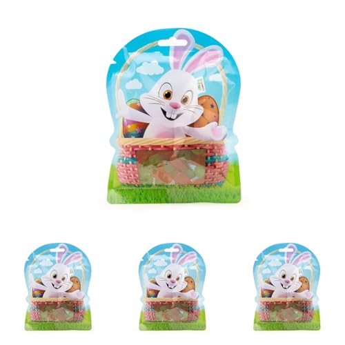 Gommy´s Factory Carrot Rabbit, Gominola, zanahorias de Pascua 80g (Paquete de 4)