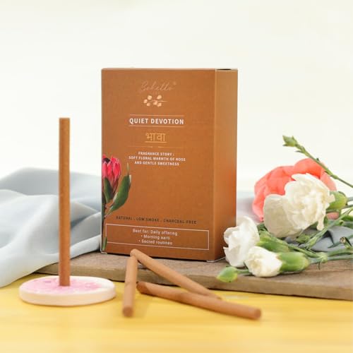 Image of Bambooless Incense Sticks | Fresh Soft Rose Fragrance | Low Smoke Bamboo-Free Incense for Pooja, Meditation & Prayer | Gentle Floral Aromatic Incense for Spiritual Ambience (Pack of 30)