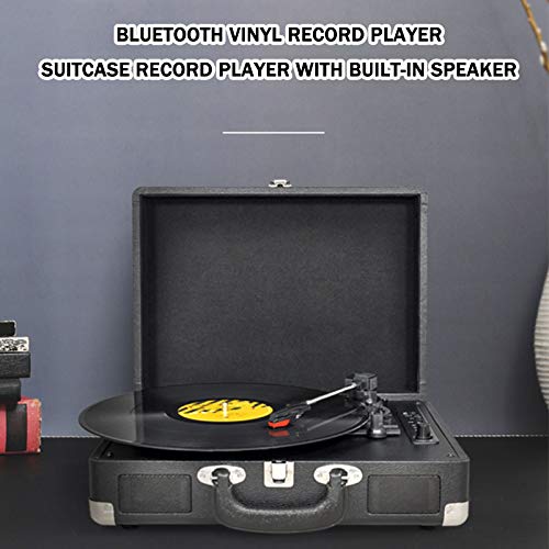 Record Player Portable Suitcase Bluetooth Turntable for Vinyl Record 3-Speed Stereo Turntable with Speakers Support… - Les Beatles, Paul McCartney, John Lennon, RIngo Starr, George Harrison Record Player Portable Suitcase Bluetooth Turntable for Vinyl Record 3-Speed Stereo Turntable with Speakers Support… – Image 3