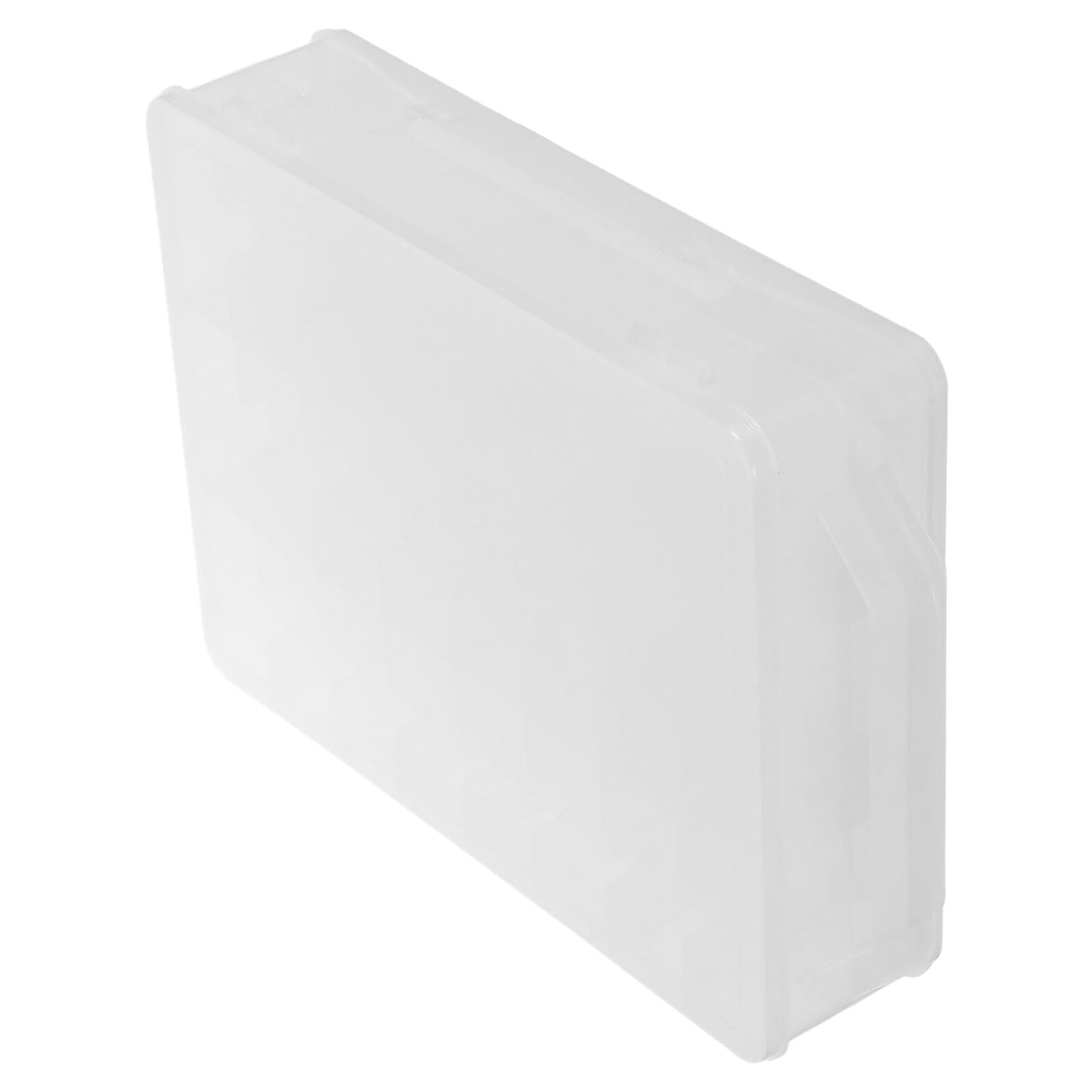 Scatola Organizer Plastica Trasparente Scomparti Doppio Strato per Craft Storage Portagioie e Sticker Contenitore Compatto Impilabile per Piccoli Oggetti e Progetti Te