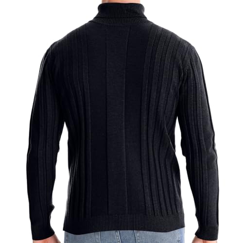 Men's Slim Fit Turtleneck Sweater Ribbed Knitted Long Sleeve Pullover Tops Casual Fashion Comfy Winter Warm Knitwear2