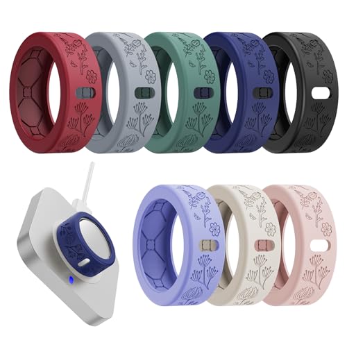 YWXTW �t���[�����J�o�[ Oura Ring Gen 4/3/4 �Z���~�b�N�ASamsung/Ultrahuman�����O�A�J�o�[�t���[�d�T�|�[�g�A���h�~�V���R���v���e�N�^�[�A�h���b�V�[�ȃA�N�Z�T���[�A�����p/�j���p�A8�p�b�N(�}���`�J���[, XS)