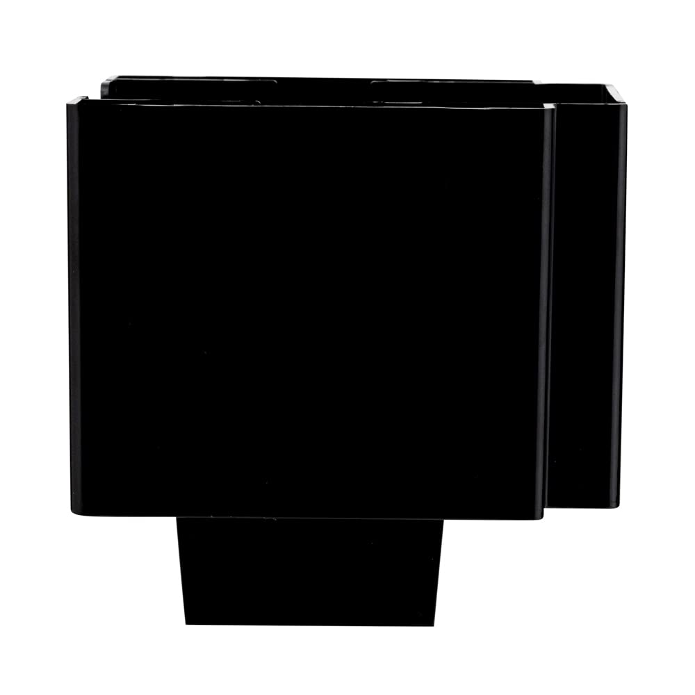 Bar Lux - Servilletero de 7.9 x 5.5 pulgadas, 1 organizador de condimentos de 3 compartimentos, rectangular, mesa, organizador de servilletas de plástico negro, recargable, fácil acceso