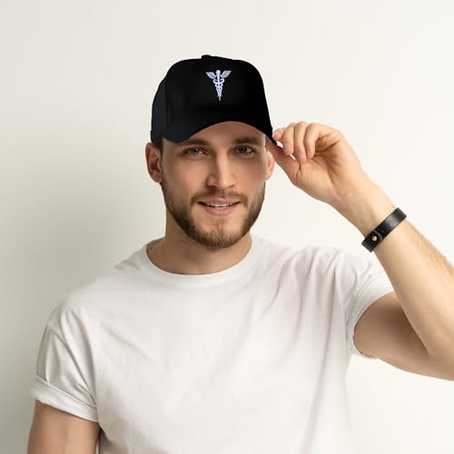 Image of Embroidered Baseball Cap for Women Men Adjustable Baseball Hat Black Baseball Cap Trucker Hat