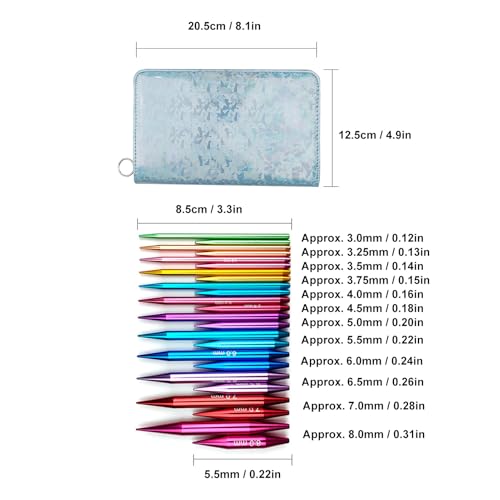 Set 4 Ferri Da Maglia Per Trecce - Spessori 2.5, 3.0, 4.0, 5.0 Mm, Metallo - Foto 11