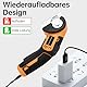 Daakro Schnurlose elektrische Rotationsschere,mit Sicherheitsverschluss Mini-Elektroschere,4V wiederaufladbarem Design Kartonschneider für Filz, Papier, Handwerk, Teppich（Gelb）