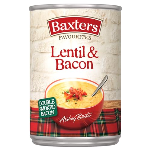 Baxters Favourites Lentil and Bacon Soup Gluten Free Tinned Bulk Multipack 400 g (Pack of 12)