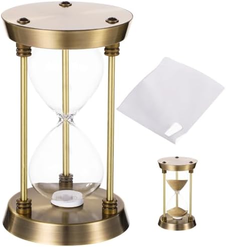 Empty Timer YOFAPA Empty Hourglass, Vintage Bronze Fillable Sand Timer with ...