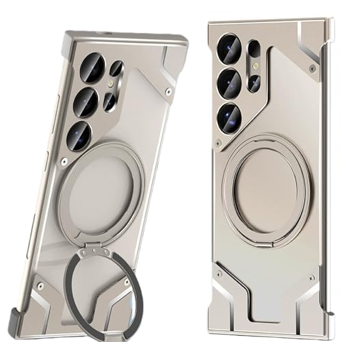 Coque aluminium Samsung S25 Ultra sans bord pour éviter la surchauffe et charge MagSafe