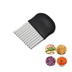 Anguxer Stainless Steel Chip Cutter for Potatoes, Cucumbers and Other Vegetables (002, 1)