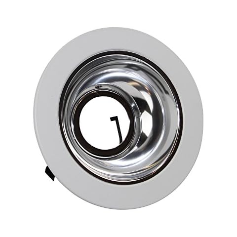 Elite Lighting B1402 4" Low Voltage Trims White Chrome Reflector Cover