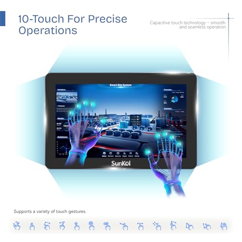 Image of 18.5 inch Fanless Industrial Panel PC,16:9 Embedded 10 Point Touch PC,Windows 11 IP65 All-in-One Computer,Auto Power-on,for Factory,Automation,Kiosk,Business (I3-1215U, 8G RAM 1TB SSD)