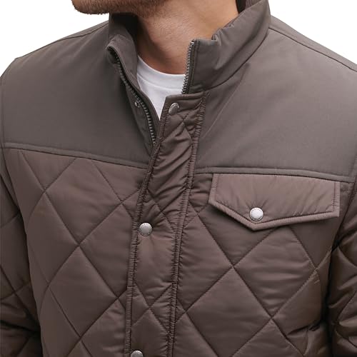 Image of Cole Haan Men's 28 inch Tonal Mix Media Diamond With Faux Sherpa Lining