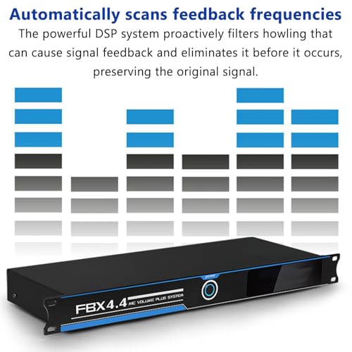 Procesador profesional supresor de retroalimentación, supresión digital de cómoling de 5 niveles, preservación de alta fidelidad de 12 bandas, para entusiastas de audio y músicos miniatura 3