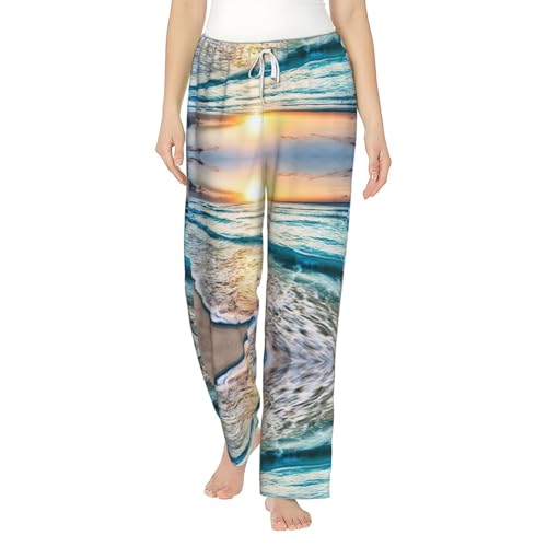 Pantalon de pyjama ample motif océan pour vos soirées cocooning à la maison