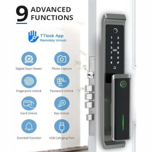 Serrure connectée 3D avec 7 modes de déverrouillage et télécommande - 4