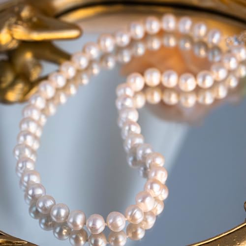 Freshwater Pearl Necklace; Baroque Pearl Necklace; Classic Pearl Necklaces for Women; Real Pearl Necklace; 9mm Pearl Necklace for Men and Women; Chunky Pearl Necklace with Sterling Silver Clasp2