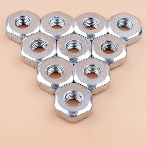 10個入り M8 六角棒ナット MS170 MS180 017 018 MS191 MS210 MS250 021 023 025 チェーンソーエンジンモーター部品に適合