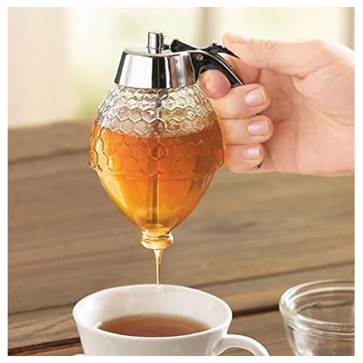 Honey Syrup Dispenser Dripless Vintage American No Drip Container(Acrylic )