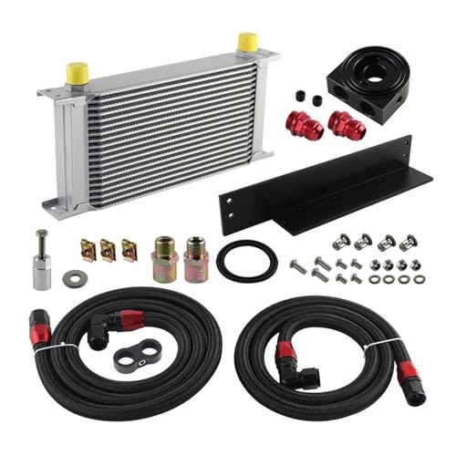 Kit Enfriador Aceite Para Nissan Para Fairlady 2003-2008 350Z VQ35 2009-2017 VQ37 Radiador Refrigeración(Plata)