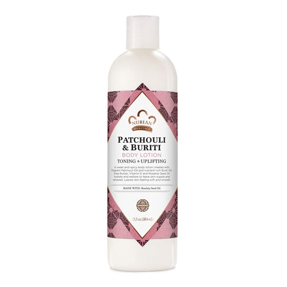 Nubain Heritage Patchouli & Buriti Body Lotion Toning & Uplifiting 13 Oz (Pack of 6)