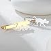 Cat Tie Clip For Man Stainless Steel Gold Color Black Fashion Classic Simple Accessories Wedding Jewelry Gift(Gold)
