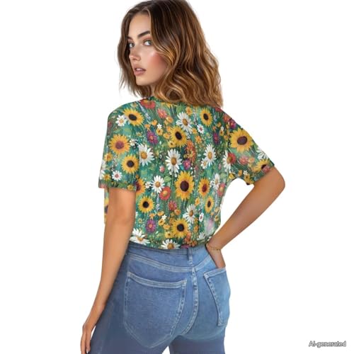 Image of Womens Short Sleeve Cardigans Lightweight Summer Cardigan Trendy Bolero Shrug Cute Floral Cardigan Sheer Bolero