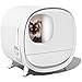 AMAZOM Lettiera per Gatti Autopulente Automatica, Pulitore Elettrico Completamente Chiuso, Toilette per Gatti Intelligente con Deodorante, per Peso E Pulizia del Gatto-3 Colori Disponibili,Bianca