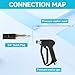 JOEJET Adjustable Downstream Soft Wash Nozzle, Twist Nozzle Range 0 to 60 Degree, 1/4 Inch Quick Connect, 3-7 GPM