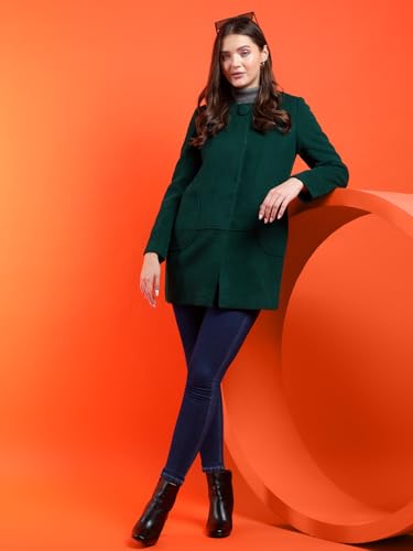 Image of KOTTY Womens Cotton Blend Standard Length Elegant Style Coat - Classic Style with Modern Detailing