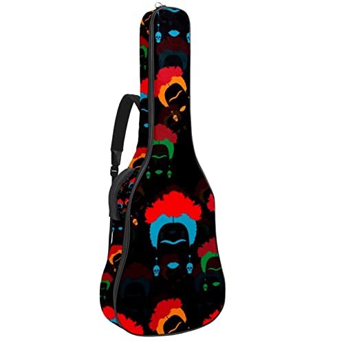 Sac à dos imperméable pour guitare acoustique rose - 42.9" avec organiseur de sac intégré