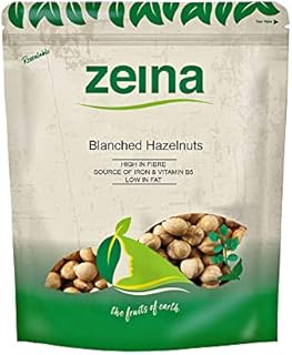 Zeina Blanched Hazelnuts (1Kg) - Gluten-Free and Vegan Approved Whole Hazelnuts with Iron, Vitamins and Fibre for Healthy Cooking, Snacking and Salads, Suitable for Vegetarians, Vegans and Coeliacs