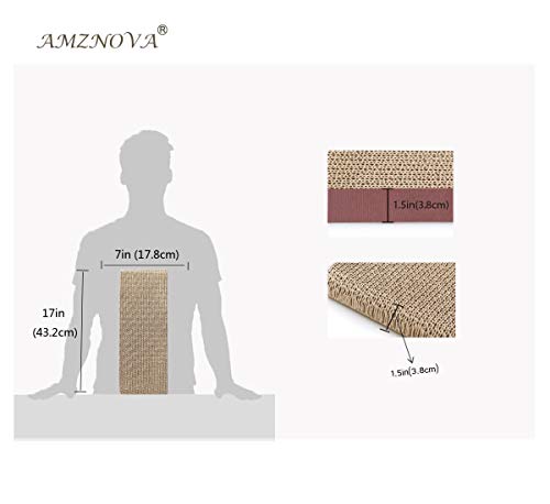 Image of AMZNOVA Durable Flat Cat Scratch Lounge, Colors Series, Narrow, Wood Floor Print