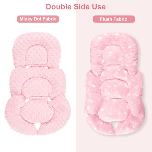 Image of Infant Car Seat Insert, Ultra-Soft Newborn Car Seat Insert, Perfect for Car Seat, Stroller, Swing, Pink