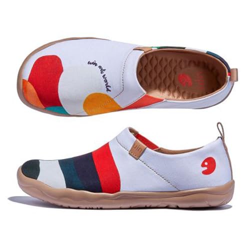 Image of UIN Shoes for Women Slip On Sneakers Comfortable Lightweight Barefoot Travel Art Painted Casual Loafers