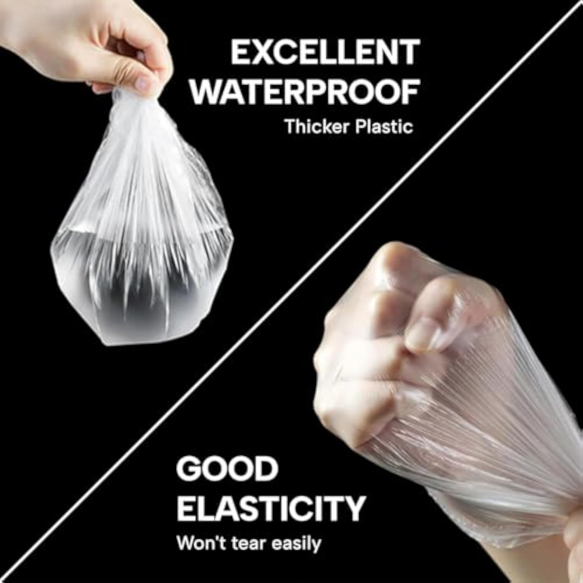 Clear Thick Plastic Waterproof Shower Caps