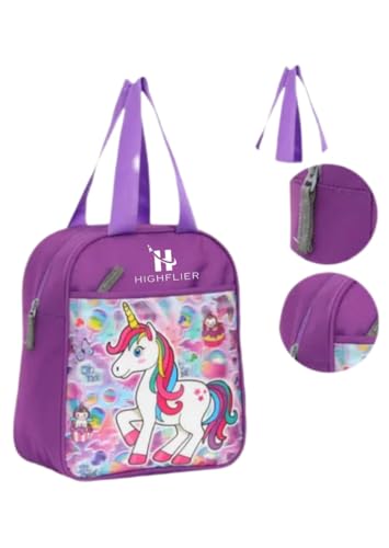 Image of Stylish Lightweight Unicorn Lunch /Storage /Tiffin Bag for Kids for School & Picnic, Pack of 1 (Purple), 8 Liters