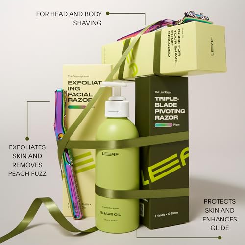 Image of The Glow Box - Includes Prism Leaf Razor, Prism Dermaplaner, 175mL Shave Oil