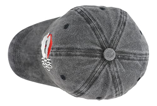 Kkmkshhg Christmas Santa Hat For Men And Women, Vintage Funny Christmas Santa Claus Distressed Adjustable Embroidered Baseball Cap (Ho Ho Ho) #TOP3