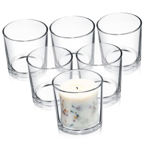 ULDIGI 6Pcs Glass Candle Holders Elegant Transparent Candle Holders for Pillar Candles Versatile Table Centerpiece Decor for Weddings Home Events