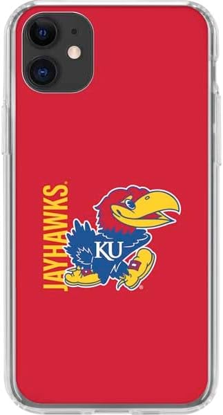Skinit Clear Phone Case Compatible with iPhone 11 - Officially Licensed University of Kansas Jayhawks KU Design