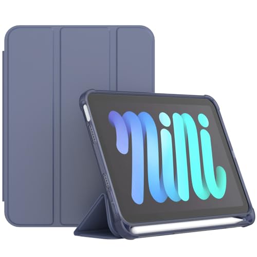 Coque iPad Mini 6 antichoc avec fentes pour stylos et support de visionnage robuste