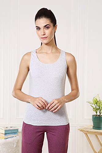 Image of Van Heusen Women's 100% Cotton Tank Top | Super Combed Cotton | Breathable Fabric | Anti-Bacterial Tech | Color Fresh Technology | Keeps You Fresh | Sweat Absorbent | Everyday Comfort | Style 11201 | Available in Pack of 1 & 2