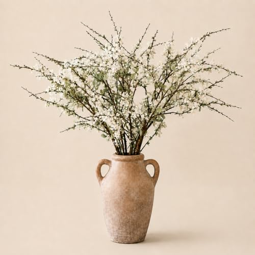 White Flowering Branches 10 Pack, 32 Inch Real Touch Artificial Stems