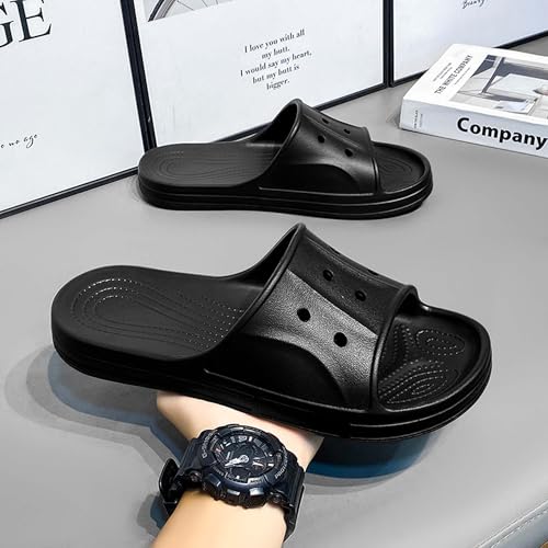 Men's flip flops with anti slip soft bottom EVA one line slippers for home use3