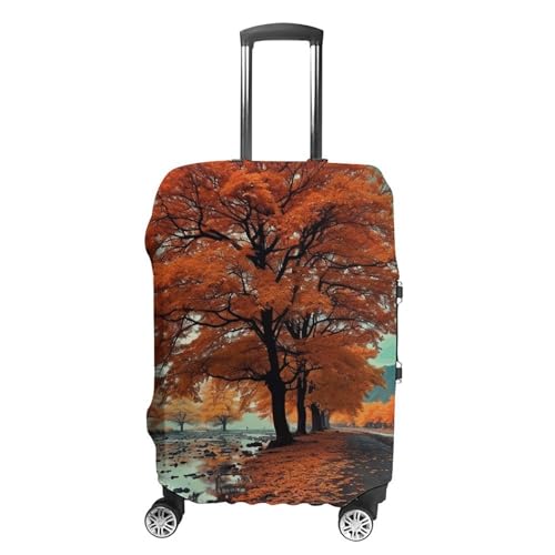 Travel Luggage Cover Suitcase Cover Suitcase Protector Maple Tree in Autumn Luggage Covers Washable Baggage Cover Elastic Anti-Scratch Suitcase Case Protector for Adult Personalized Suitcase Covers