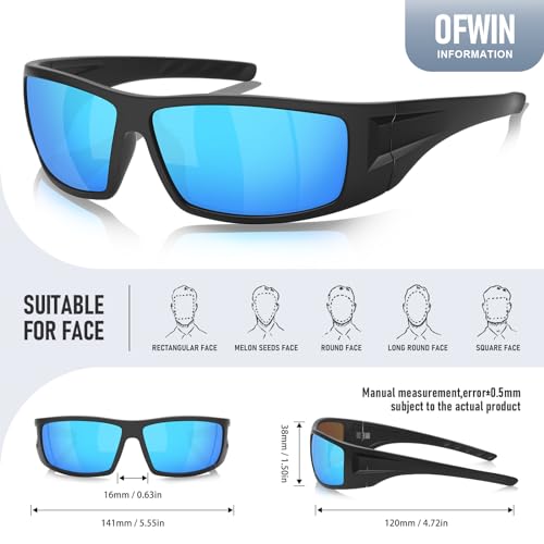 Image of Polarized Sports Sunglasses for Men Women,Driving Fishing